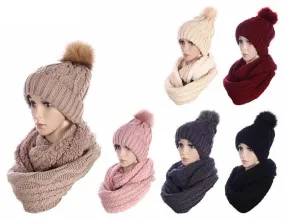 Fashion Beanie Cap with Infinity Scarf Set Wholesale