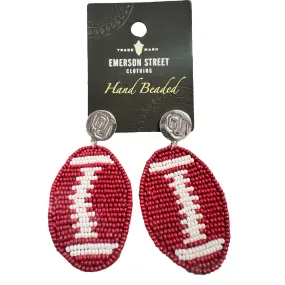 Football Beaded Earrings