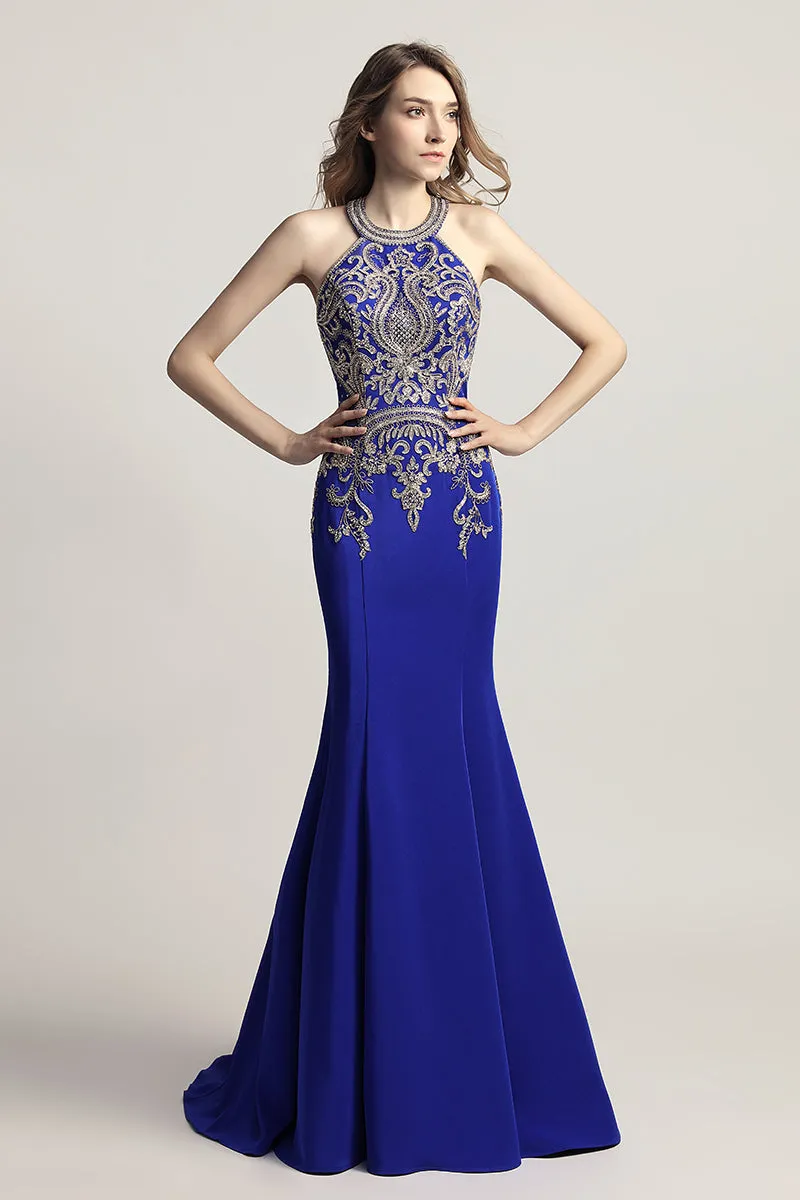 Formal Mermaid Long Prom Dress Charming Sleeveless Evening Dress