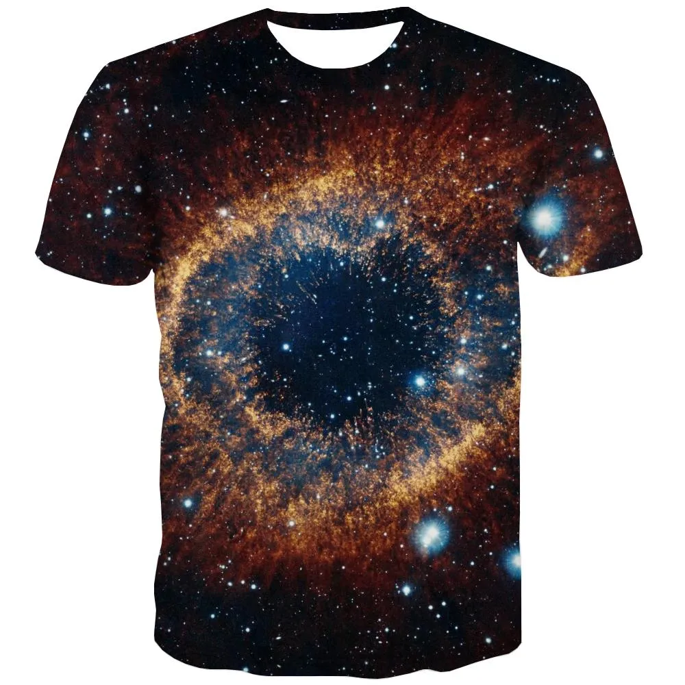 Galaxy T-shirt Men Planet Tshirts Novelty Starry Sky Tshirt Anime Colorful T shirts Funny Harajuku Tshirts Casual