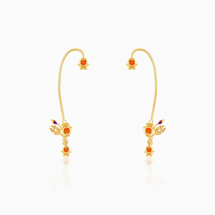 Golden Classic Bell Mallow Convertible Earrings