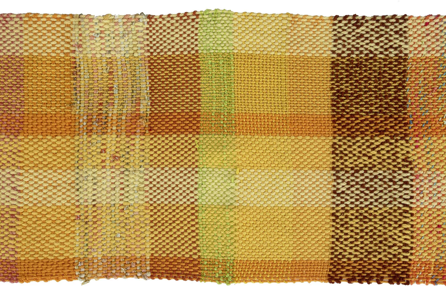 Handwoven Scarf, "Citrus," 8.5 x 73 inches