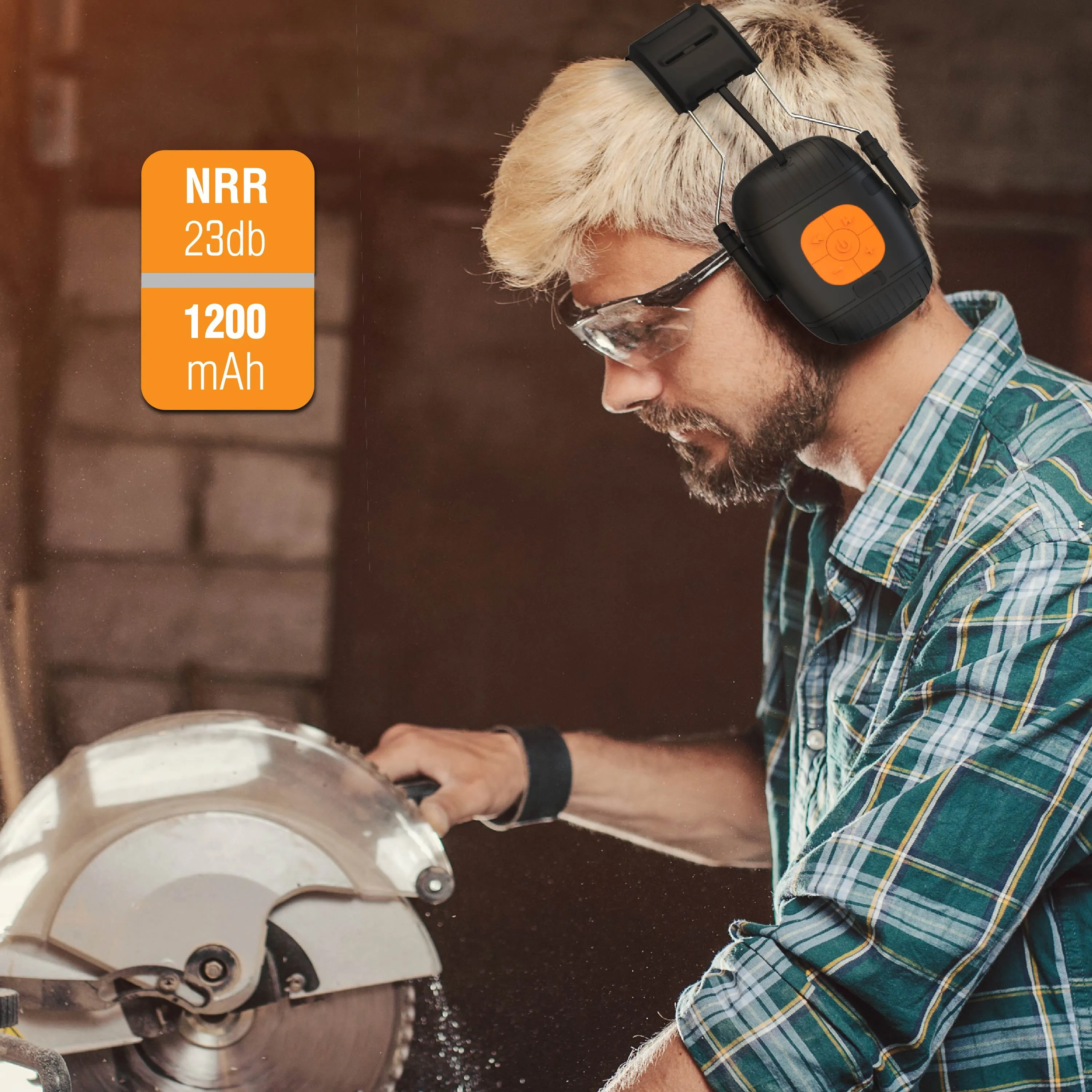 HEARING PROTECTION EAR MUFFS Osha-Compliant Bluetooth Headphones Sound Guards