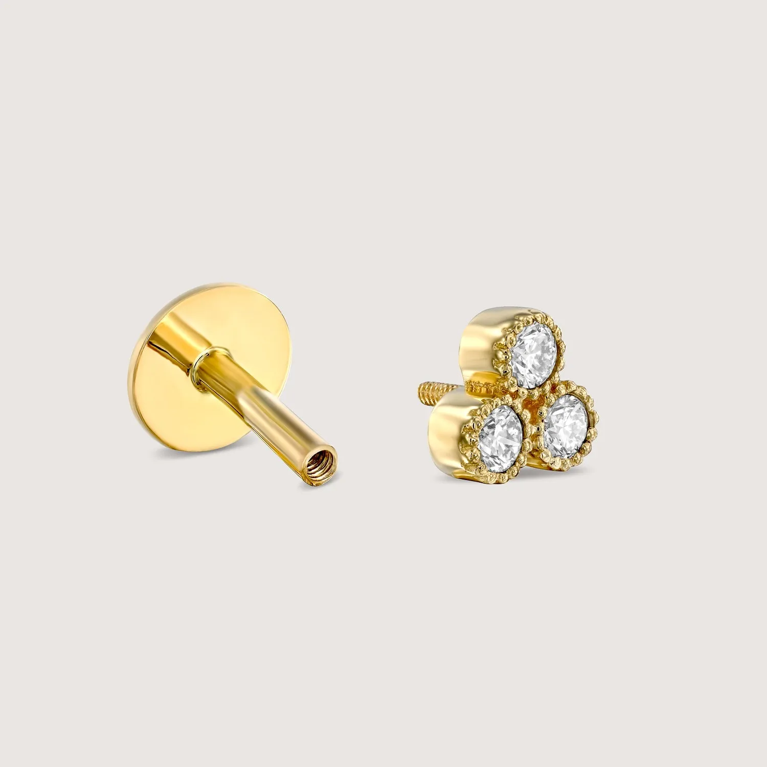 Henrietta Piercing Earring white Diamonds