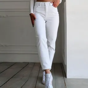 High Waist Straight Jeans