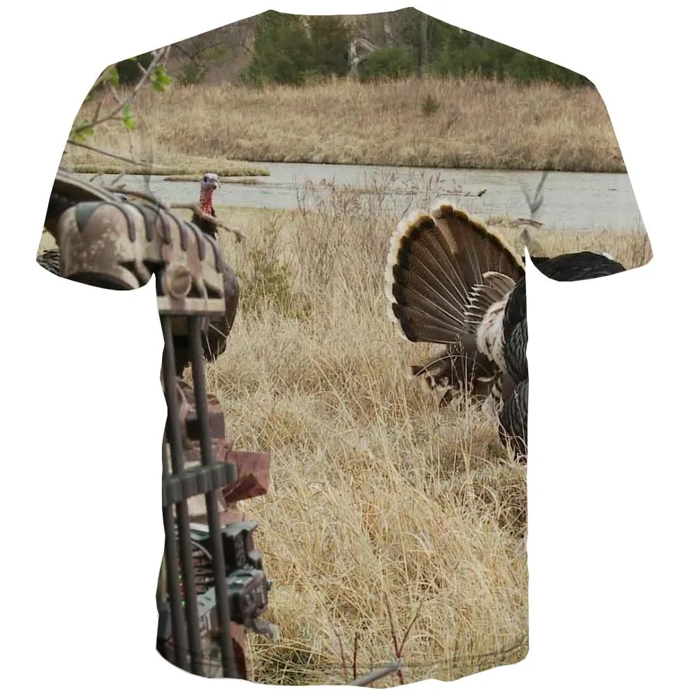 Hunting T-shirt Men Jungle T-shirts Graphic Deer Tshirts Casual Shooter Tshirt Anime Camouflage Tshirts Cool