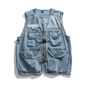 JAPANESE WASHED DENIM VEST