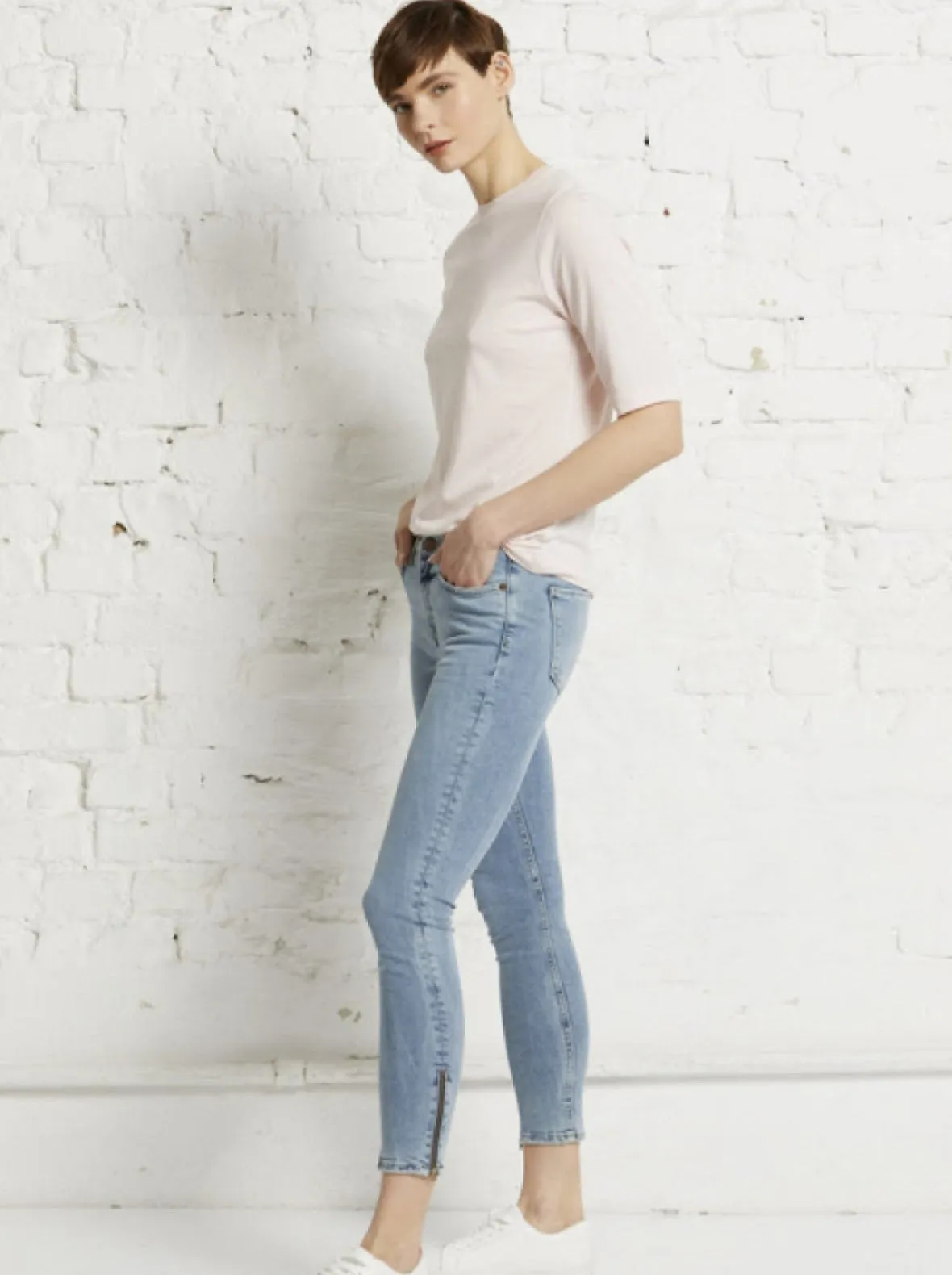 Jeans Amber slim zip 7/8 | wunderwerk