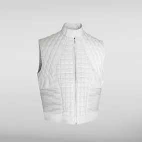 Justin Bieber White Quilted Vest