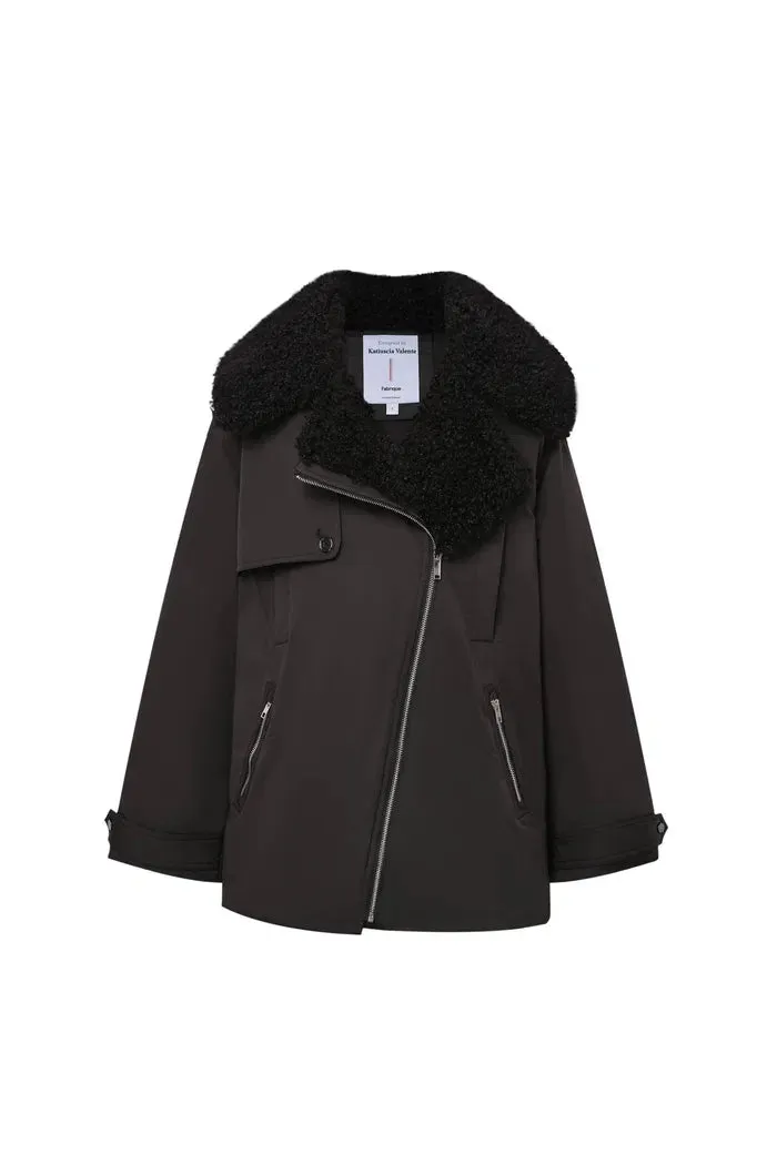 Kat Water-Repellent Convertible Goose Down Fur Jacket