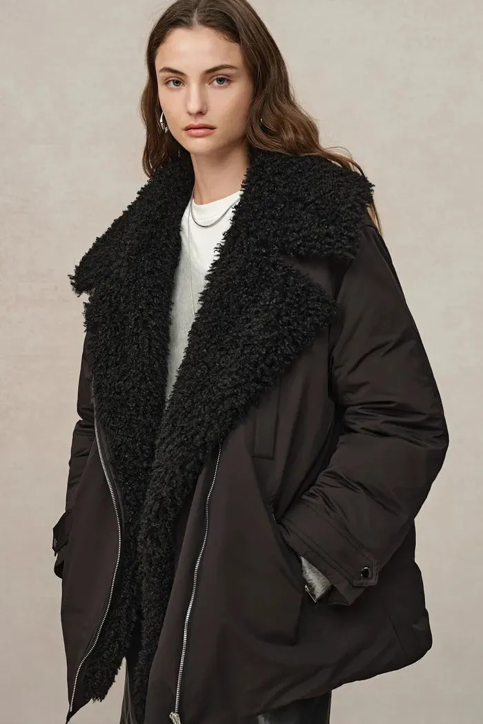 Kat Water-Repellent Convertible Goose Down Fur Jacket