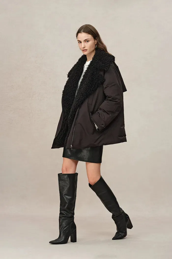 Kat Water-Repellent Convertible Goose Down Fur Jacket