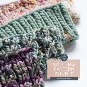 KNITTING PATTERN BUNDLE: 5 Headband/Earwarmer Knitting Pattern Bundle