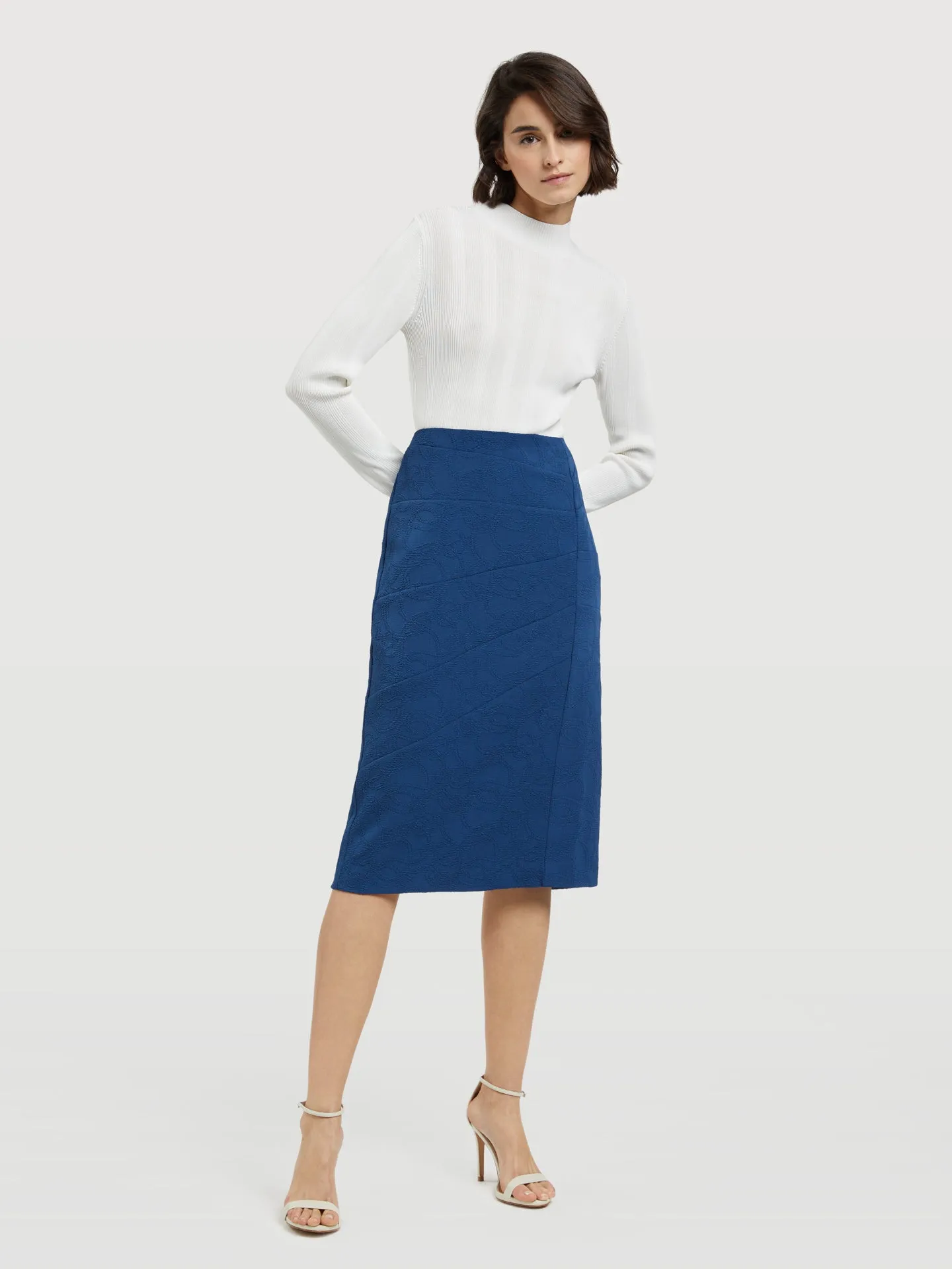 Knots Jacquard Pencil Skirt