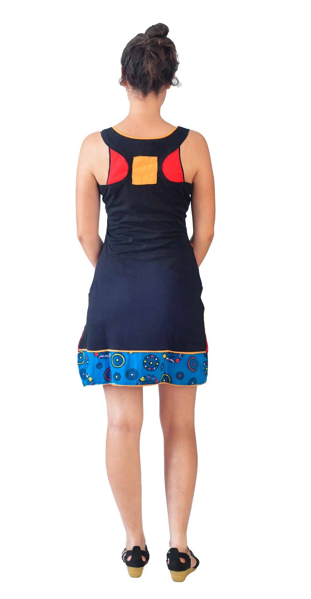 ladies-sleeveless-dress-with-coloful-patch-and-embroidery-design-kusum