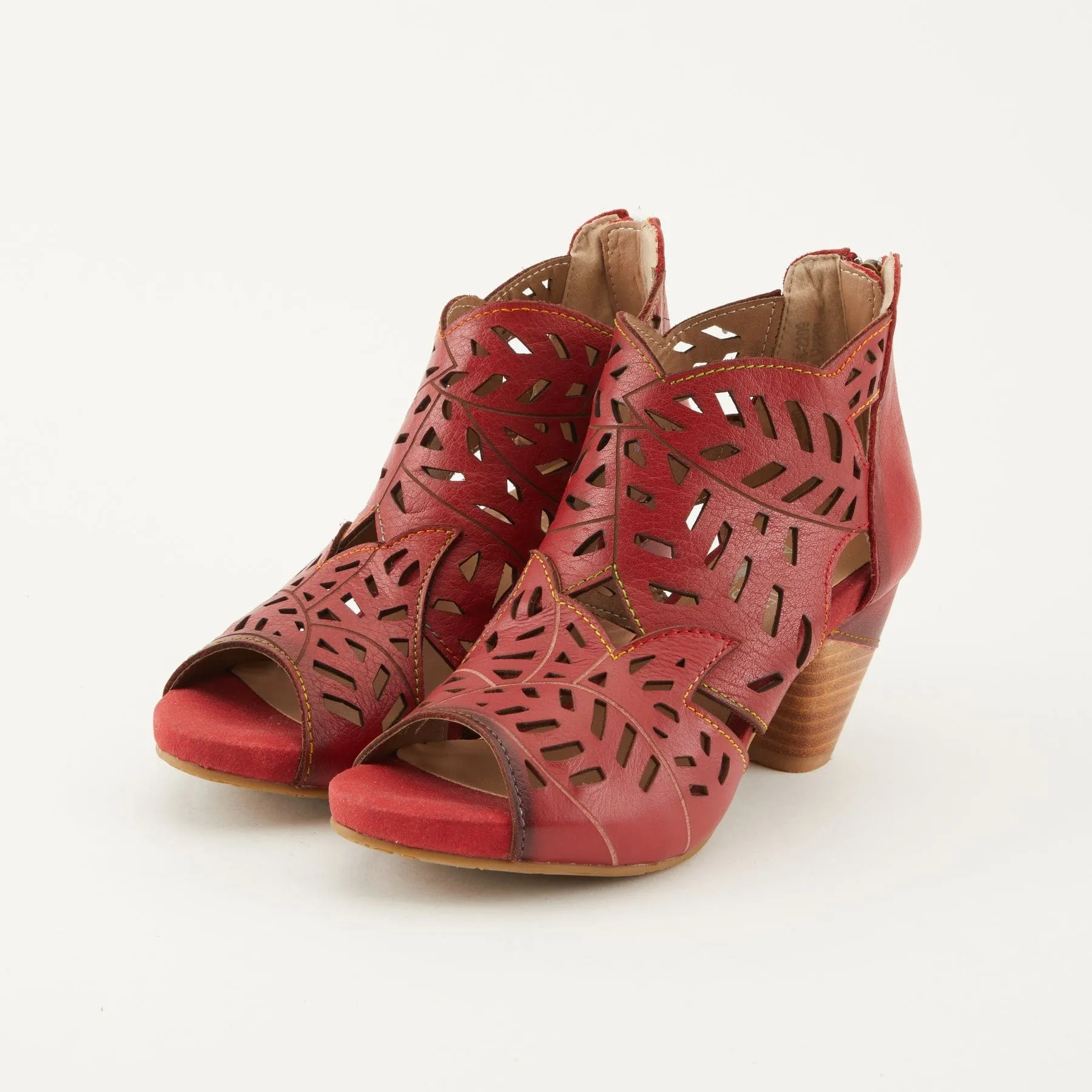 L'Artiste Women's Icon Fleur Heels- Red