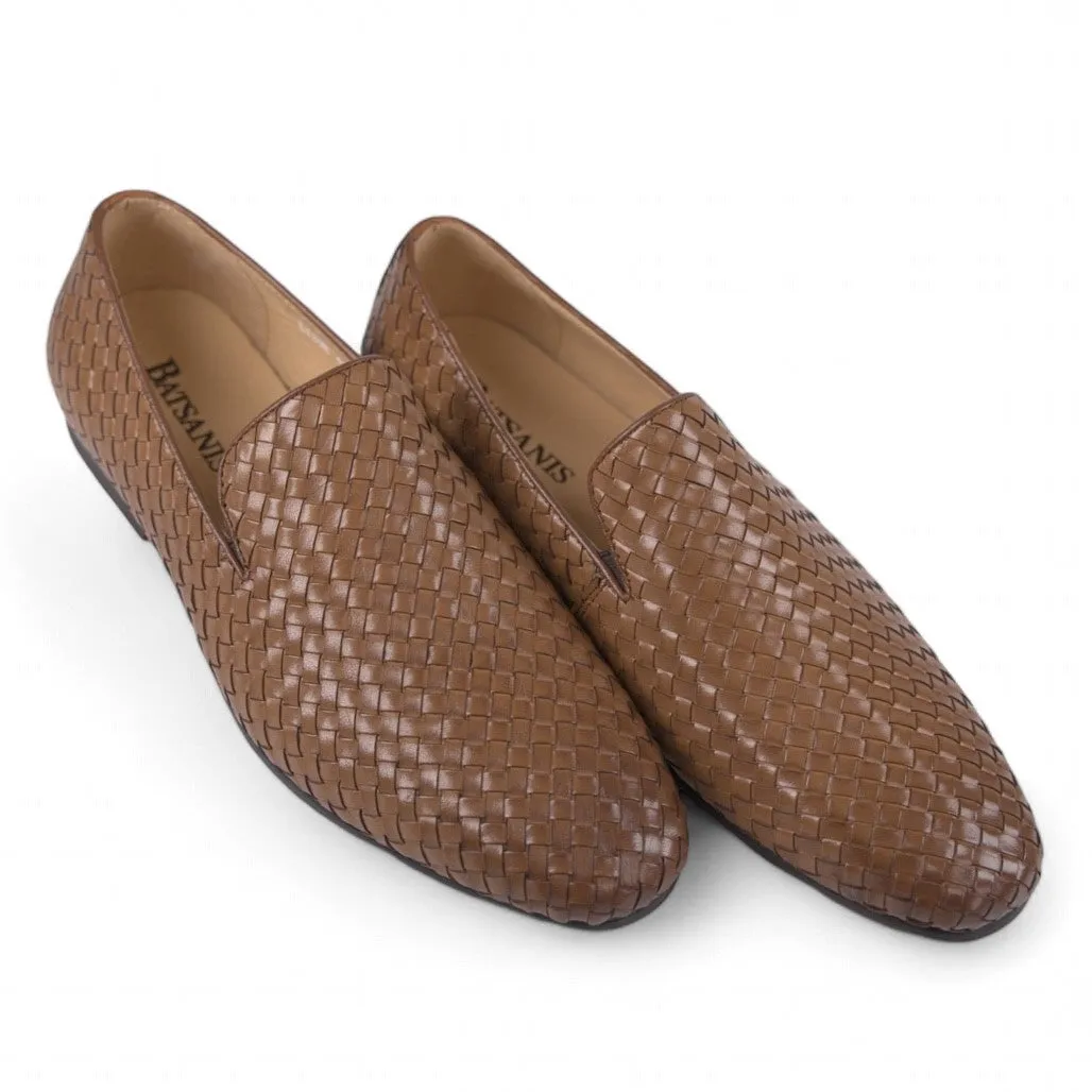 Lisbon Tan Weave Loafer