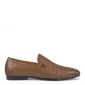 Lisbon Tan Weave Loafer