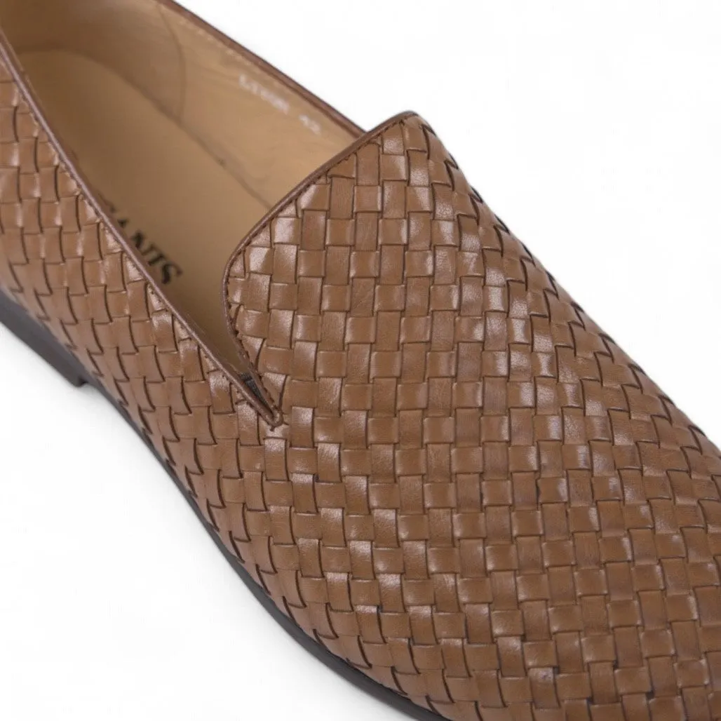 Lisbon Tan Weave Loafer