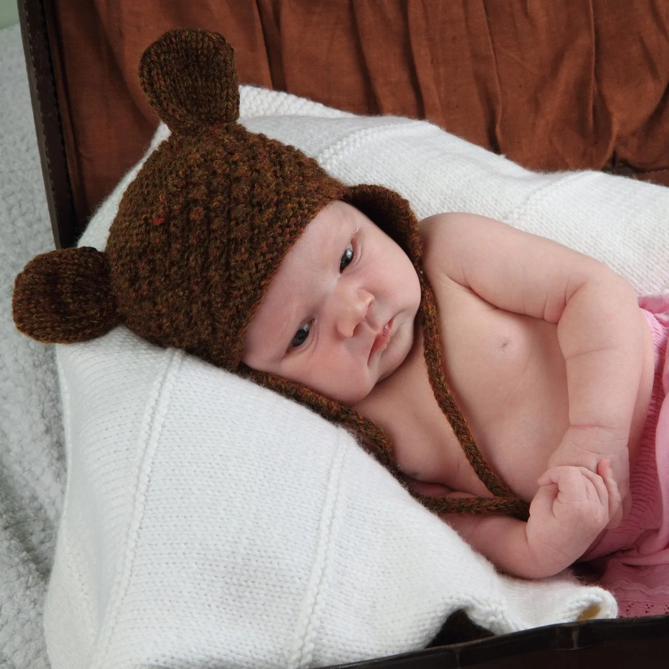 Little Bear Hat Knitting Pattern - 8Ply (BC23)