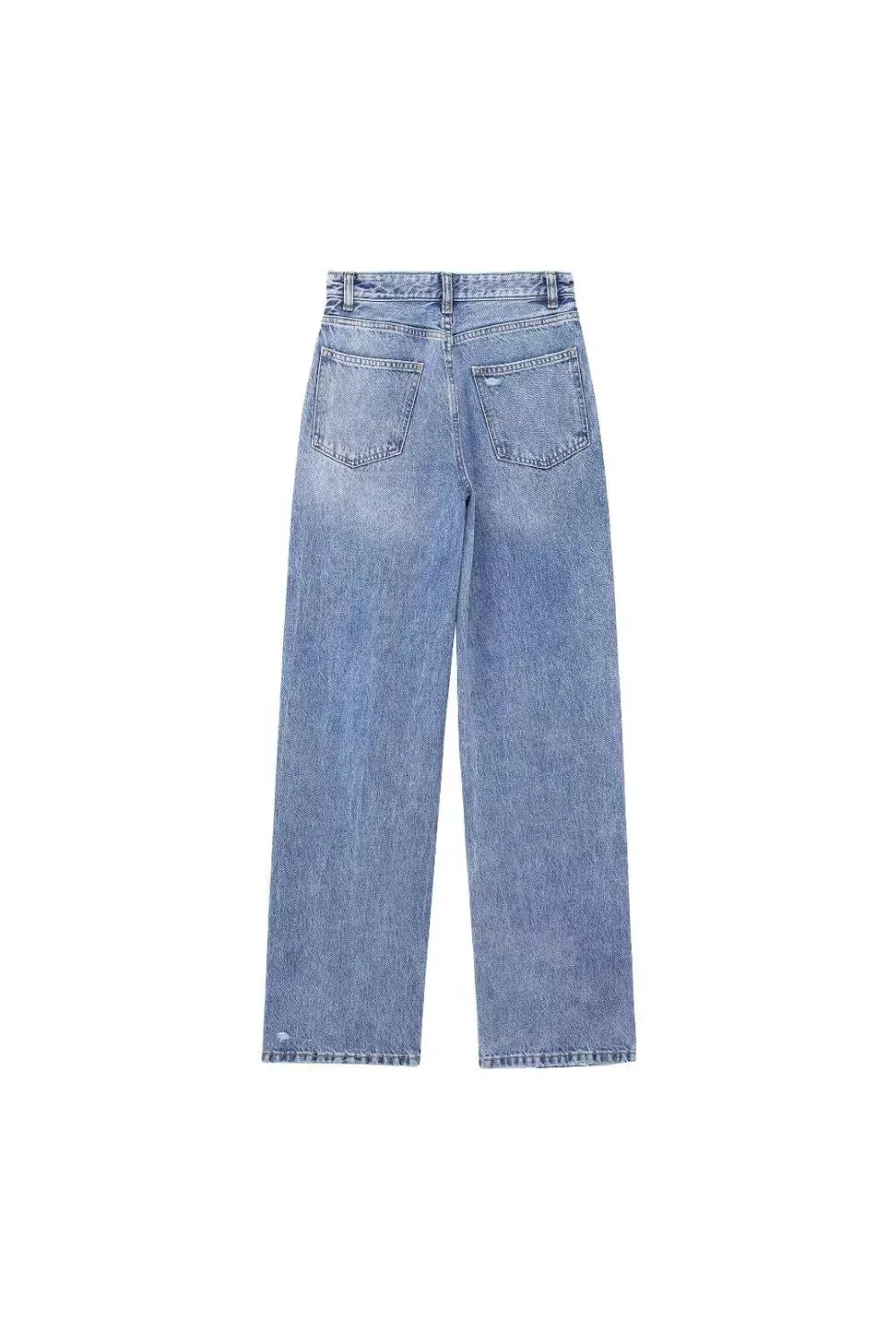 'Louise 'Euro Style Ripped Straight-Leg Denim Pants