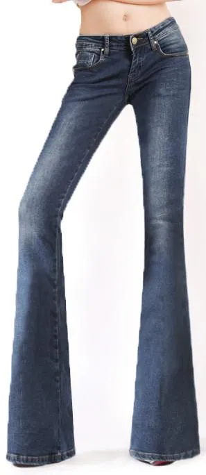 Low-Rise Flared-Leg Jeans - Light or Dark Wash