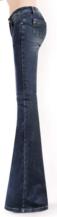 Low-Rise Flared-Leg Jeans - Light or Dark Wash