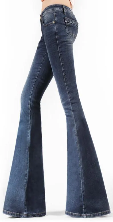 Low-Rise Flared-Leg Jeans - Light or Dark Wash