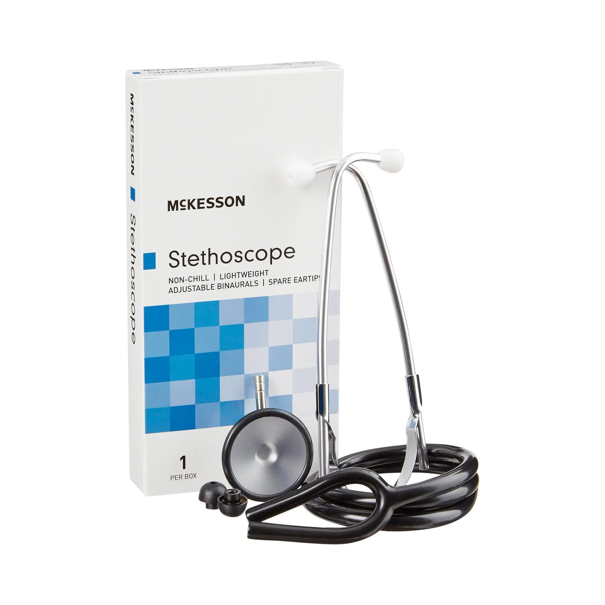 McKesson Classic Stethoscope, Black Tubing, 21" Tube