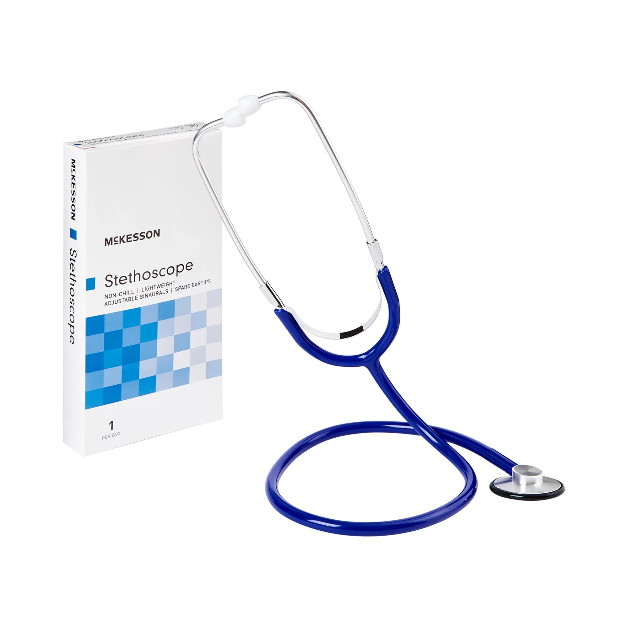 McKesson Classic Stethoscope, Royal Blue Tubing, 21" Tube