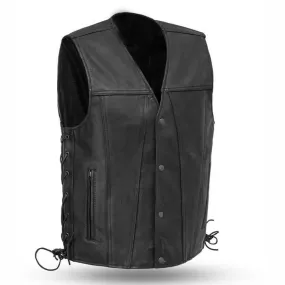 Men's Motorcycle Club Gambler Leather Vest