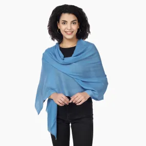 Merino Wool Scarf (Blue)