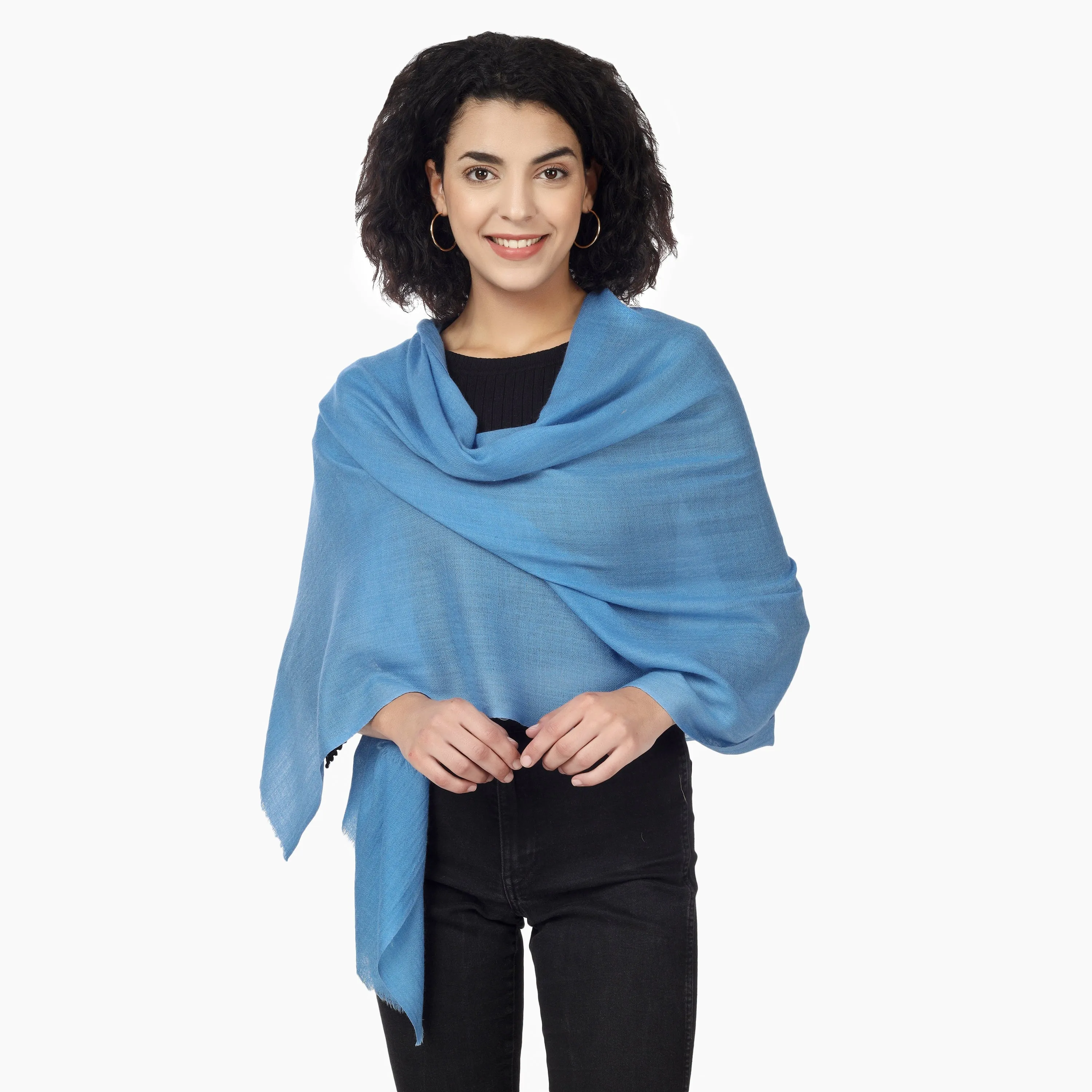 Merino Wool Scarf (Blue)