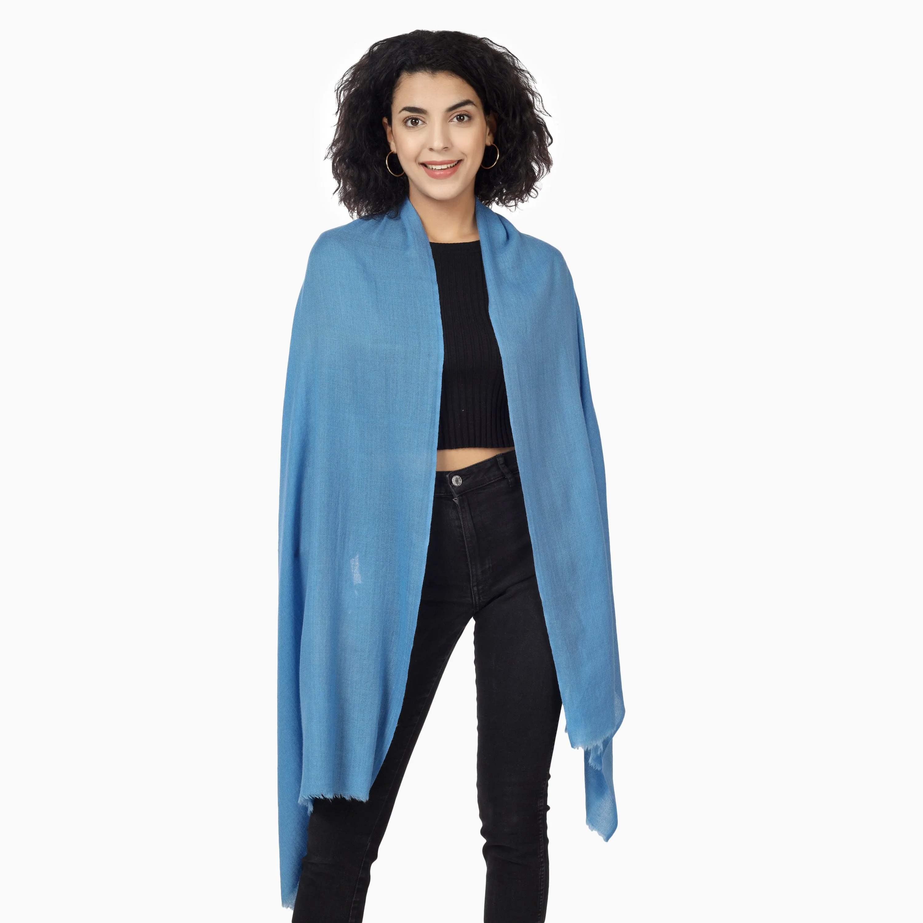 Merino Wool Scarf (Blue)