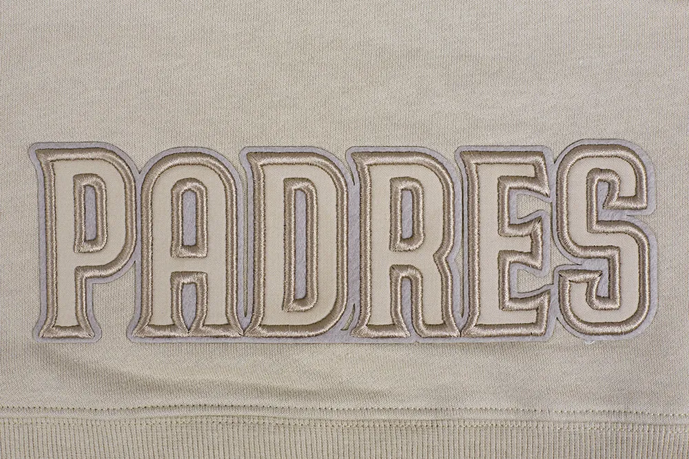 MLB SAN DIEGO PADRES NEUTRAL WOMEN'S CROPPED PO HOODIE (TAUPE)