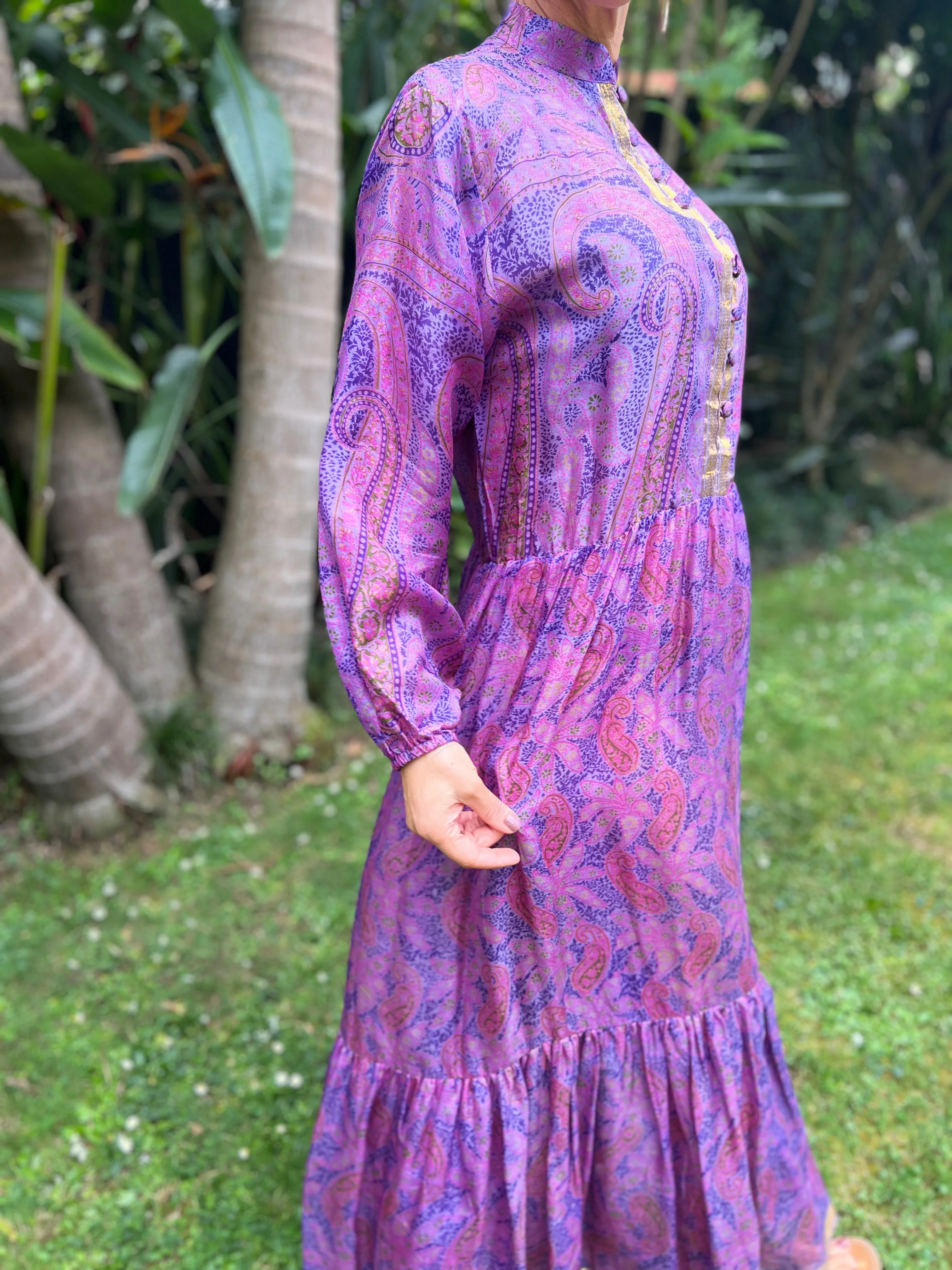 Moonlight Dress - Purple Silk (S)