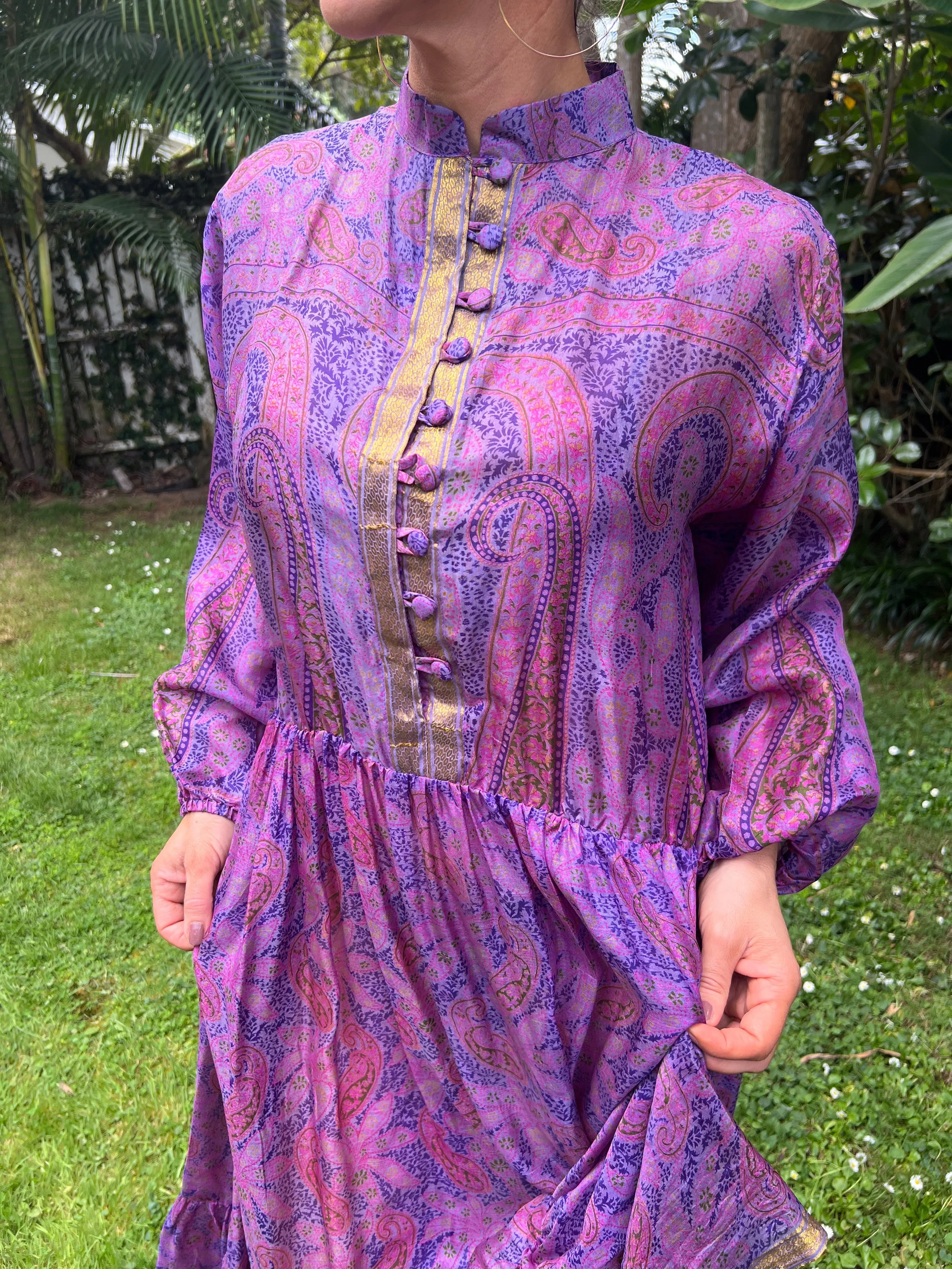 Moonlight Dress - Purple Silk (S)