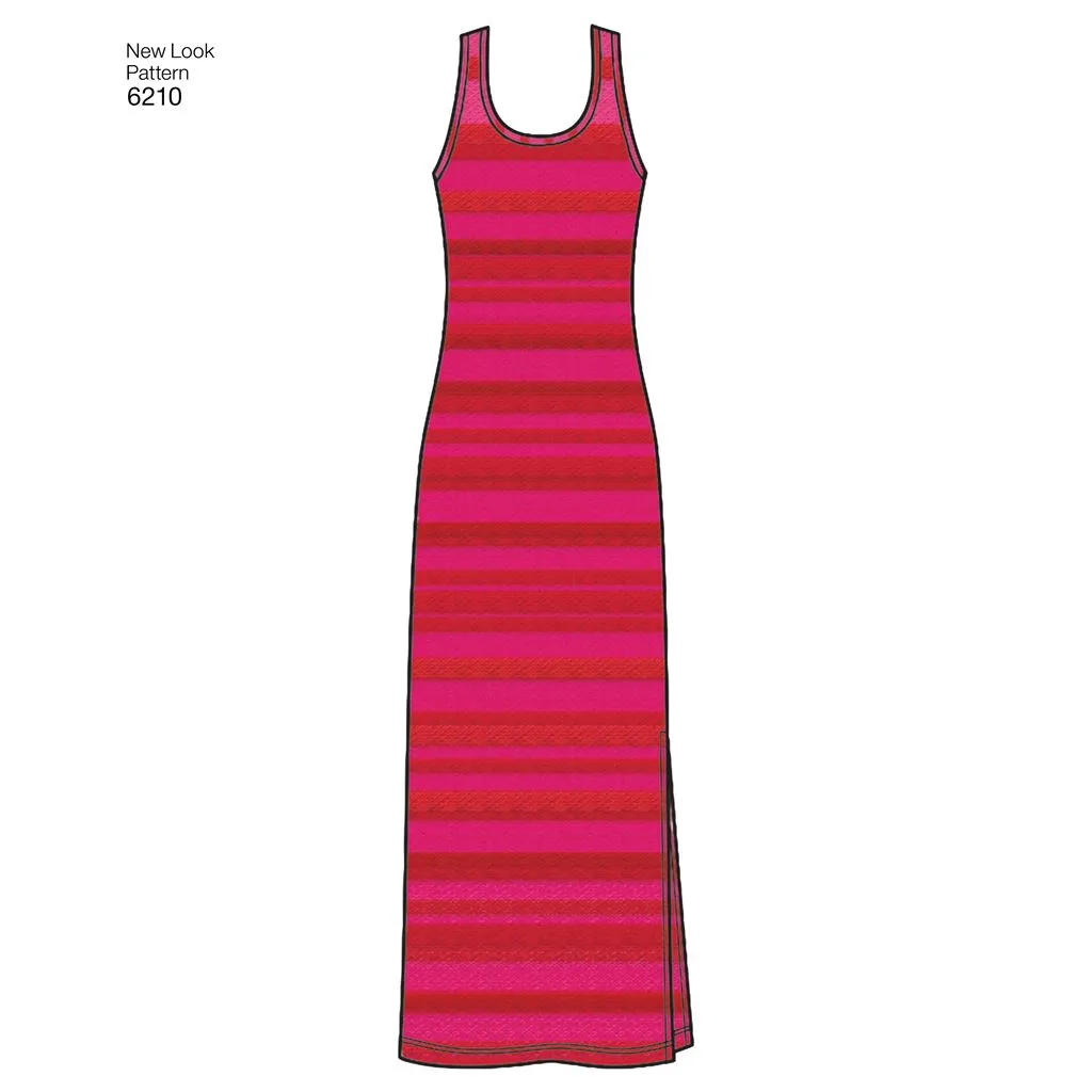 New Look Pattern 6210 Misses' Knit Dress in Two Lengths