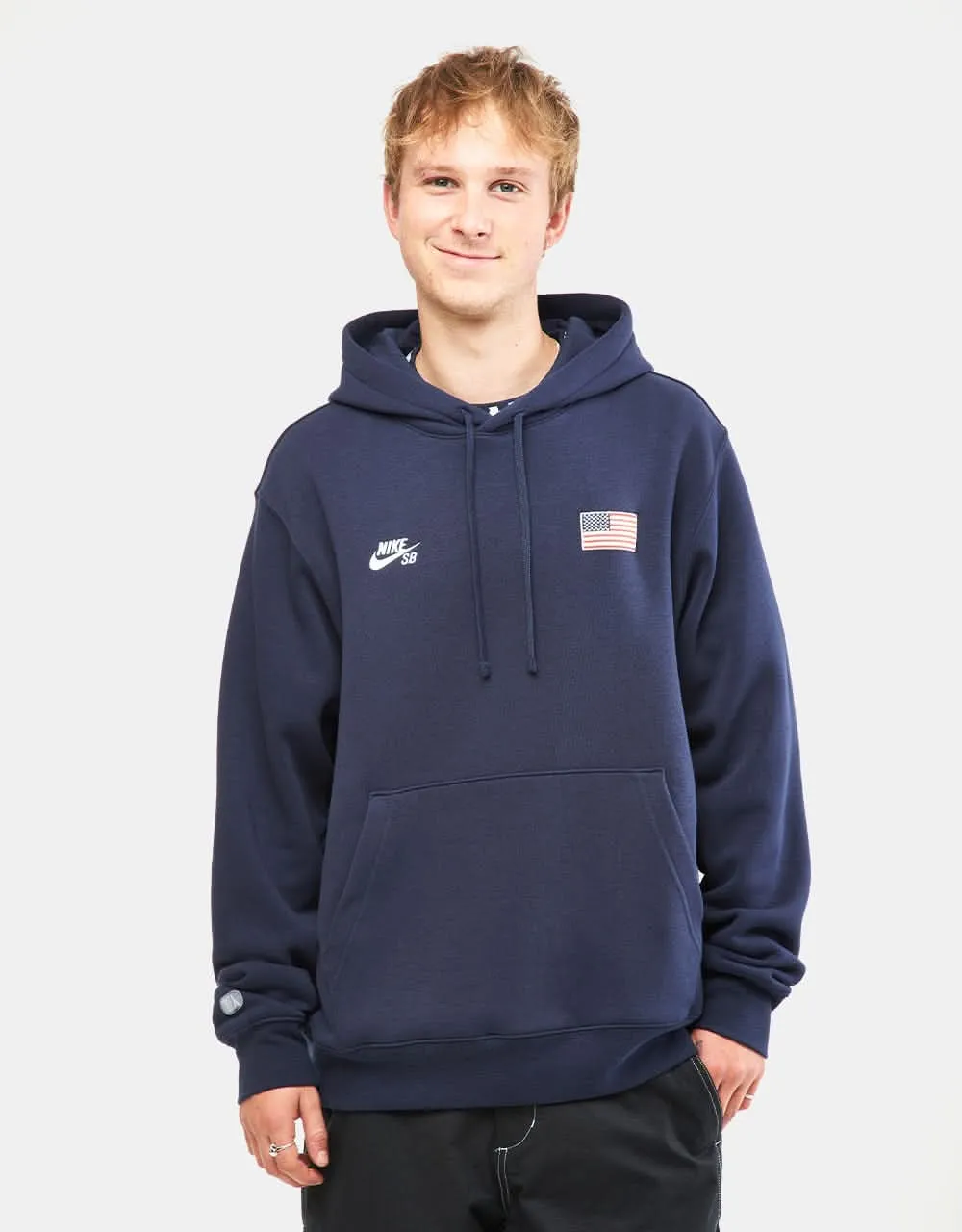 Nike SB 'Team USA' Skate Pullover Hoodie - Obsidian/White