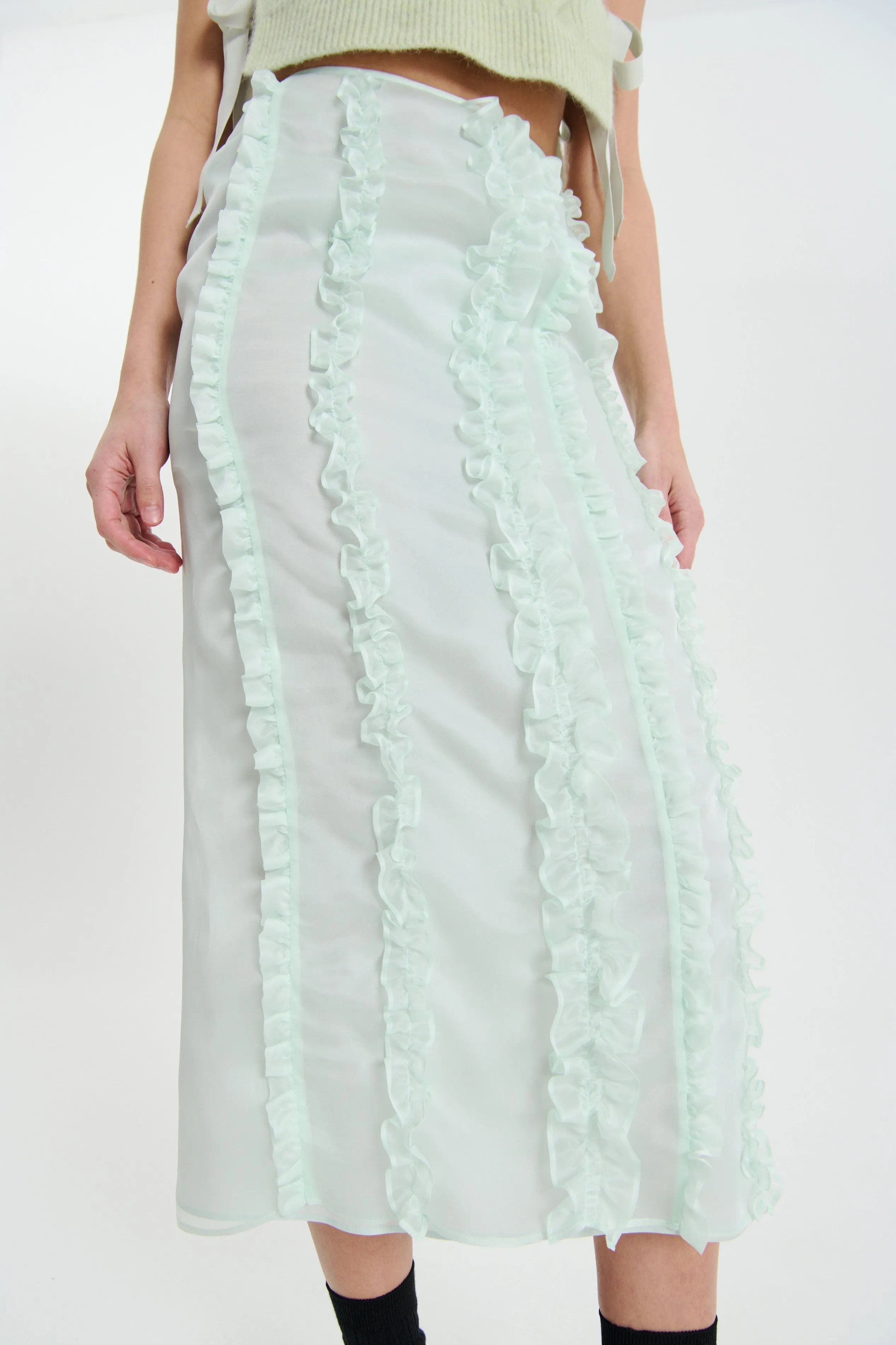 OCEAN | SKIRT SATIN ORGANZA MINT