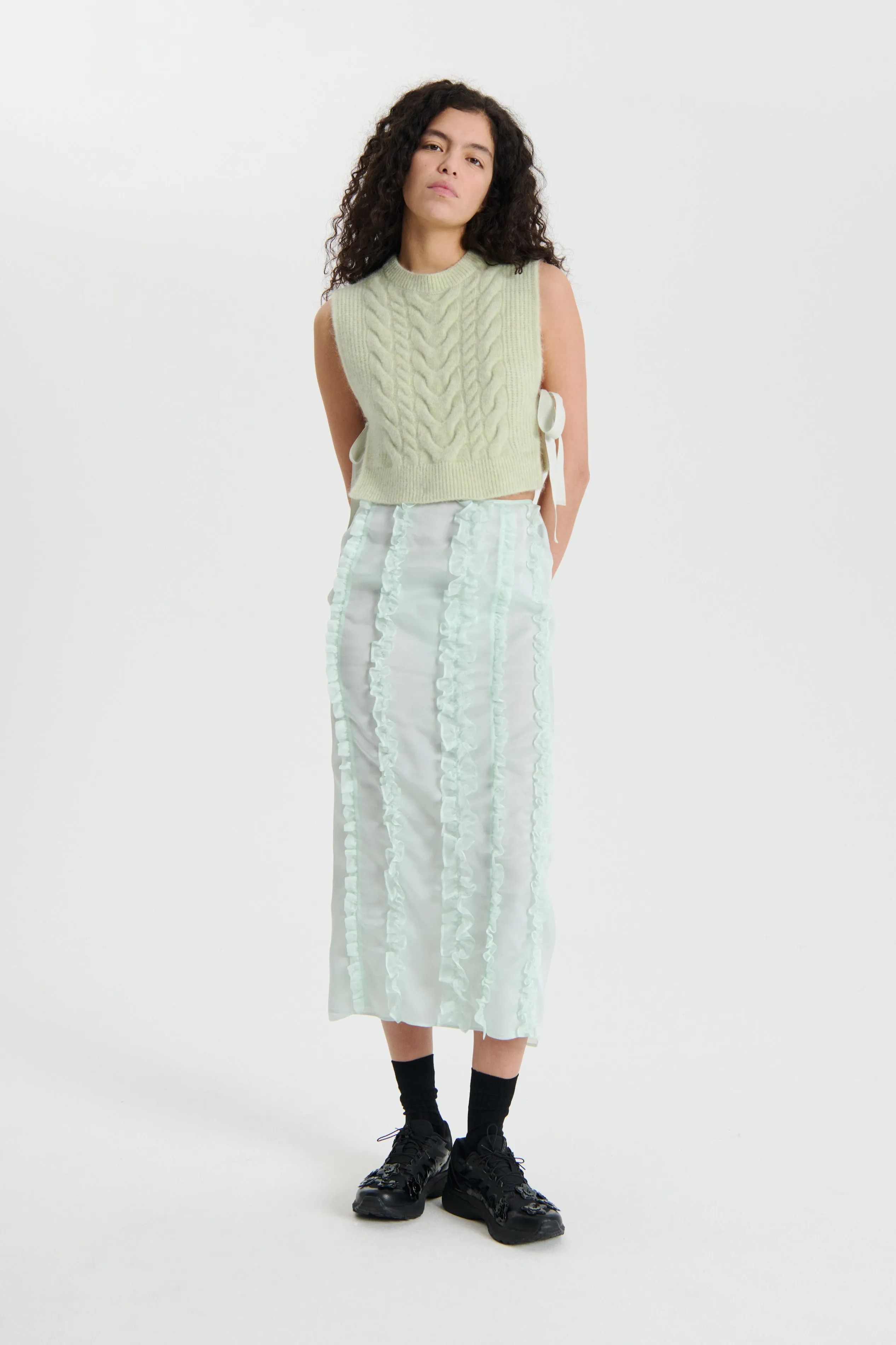 OCEAN | SKIRT SATIN ORGANZA MINT