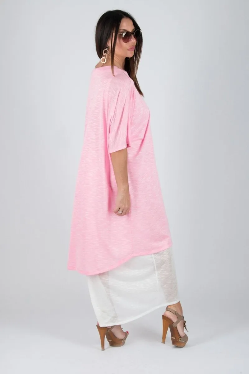 ODILE Pink Summer Dress in 2 parts on SALE