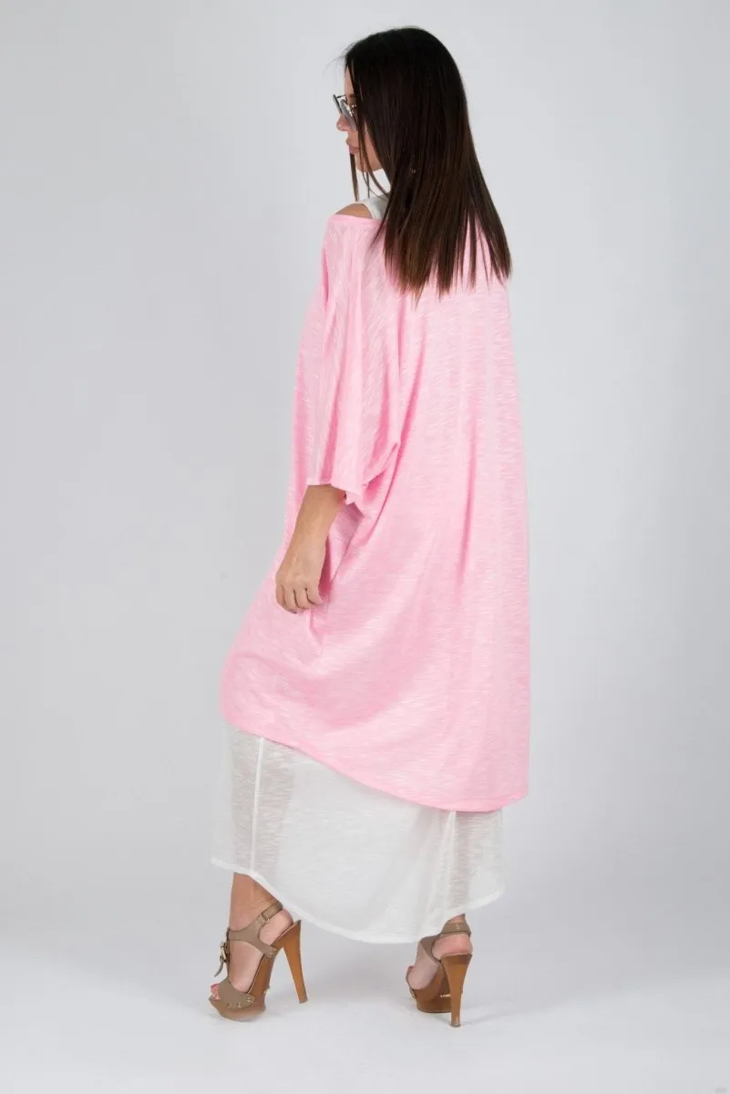 ODILE Pink Summer Dress in 2 parts on SALE