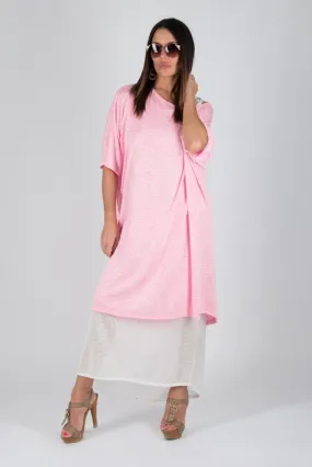 ODILE Pink Summer Dress in 2 parts on SALE