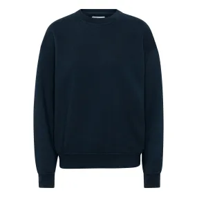 Organic Oversized Crew - navy blue