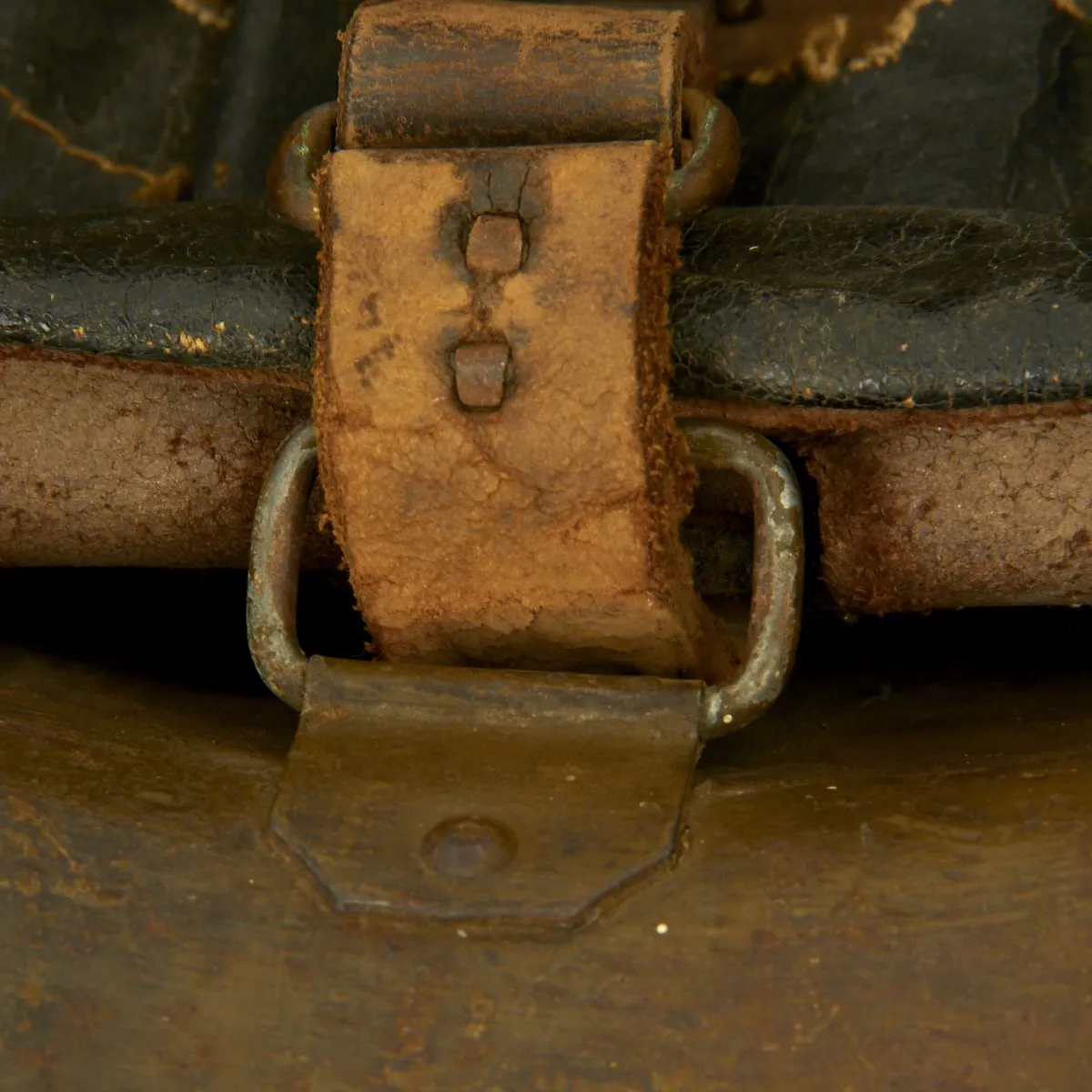 Original U.S. WWI M1917 Refurbished Doughboy Helmet of the 1st Infantry Division - The Big Red One