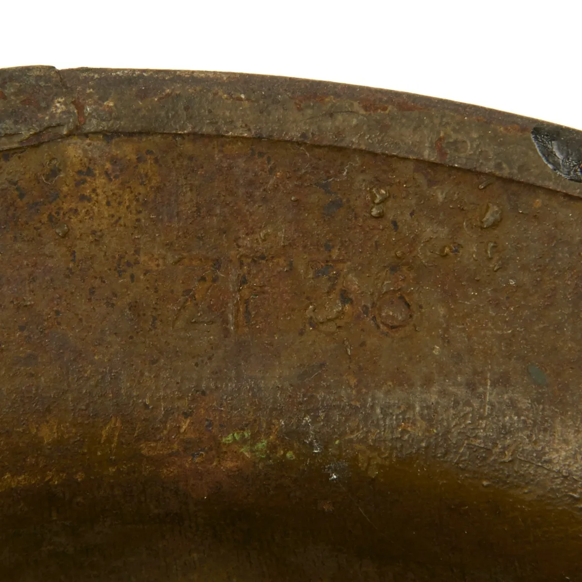 Original U.S. WWI M1917 Refurbished Doughboy Helmet of the 1st Infantry Division - The Big Red One