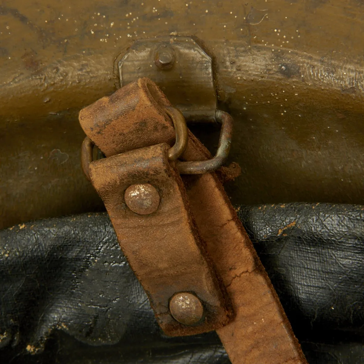 Original U.S. WWI M1917 Refurbished Doughboy Helmet of the 1st Infantry Division - The Big Red One