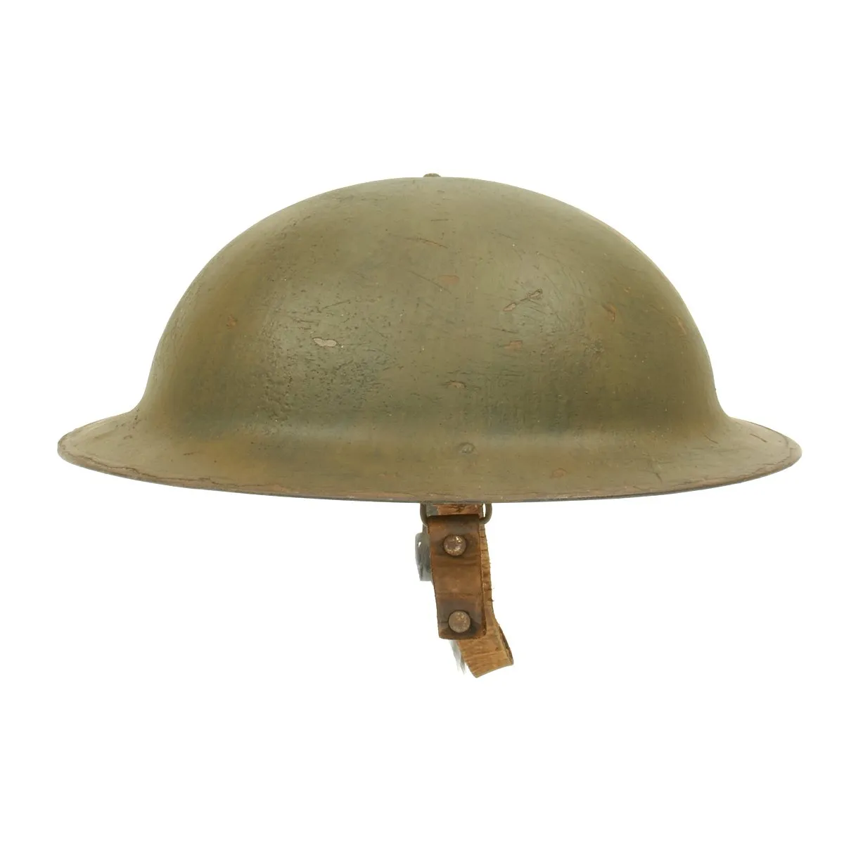 Original U.S. WWI M1917 Refurbished Doughboy Helmet of the 1st Infantry Division - The Big Red One