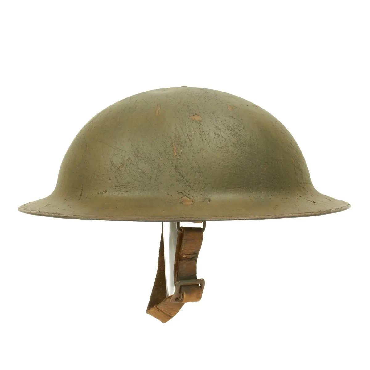 Original U.S. WWI M1917 Refurbished Doughboy Helmet of the 1st Infantry Division - The Big Red One